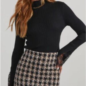 VICI Classy and Sassy Tweed Mini Skirt